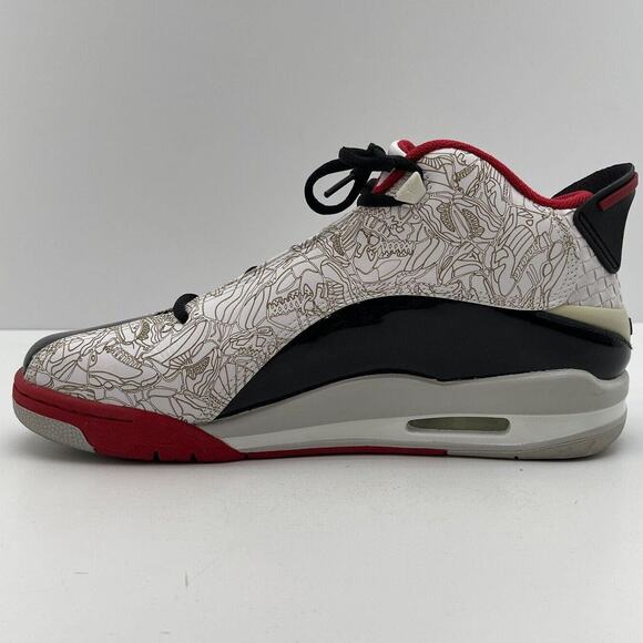 Size 11.5 - Air Jordan Dub Zero White/Black Varsity Red Mens Jumpman Retro - Picture 9 of 16